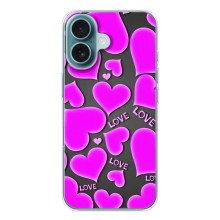 Чехлы для любимой на Айфон 17 (VPrint) (Pink hearts)
