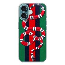 Чохли  GUCCI для Айфон 17 (AlphaPrint) (Gucci змія)