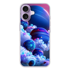 Чехлы КОСМОС для iPhone 17 – Синие планеты