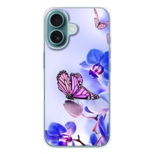 Чохли з квітами для iPhone 17 (VPrint) (Метелик на квітах)