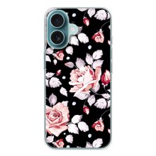 Чохли з квітами для iPhone 17 (VPrint) (Квіти на чорному)