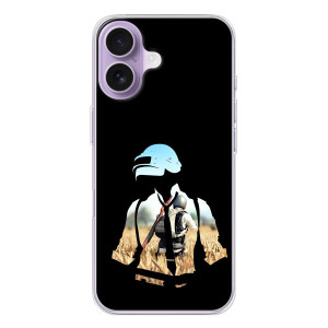 Силиконовый чехол с картинкой "Герой Pubg" на iPhone 17 – Пубг мен