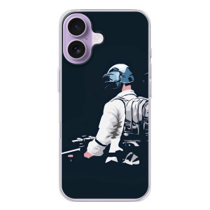 Силиконовый чехол с картинкой "Герой Pubg" на iPhone 17 – В экиперовке
