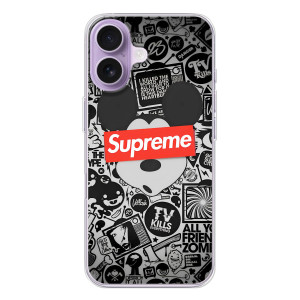 Чехол с Брендами одежды на Айфон 17 – Supreme Маус