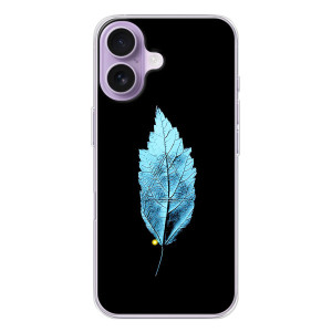 Чехол с картинками на черном фоне для iPhone 17 – Листочек