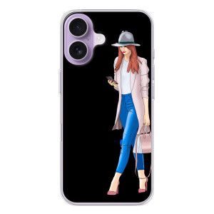 Чохол з картинкою Модні Дівчата iPhone 17 – Дівчина з телефоном