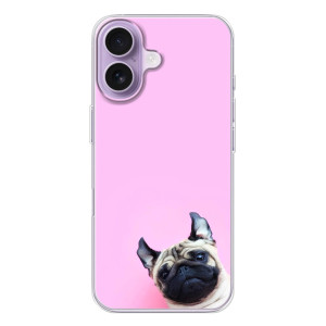 Бампер для iPhone 17 с картинкой "Песики" – Собака на розовом