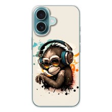 Чохол з Мавпами iPhone 17 - (AlphaPrint) (Макака в навушниках)