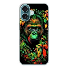 Чохол з Мавпами iPhone 17 - (AlphaPrint) (Мавпа в квітах)