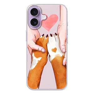 Чехол (ТПУ) Милые собачки для iPhone 17 (Любовь к собакам)