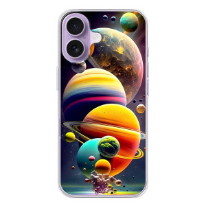 Чехол (ТПУ) с планетами на iPhone 17 – Солнечна система