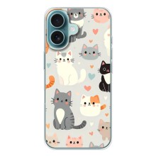 Чохол з малюнком кіт на iPhone 17 (Колаж котів)