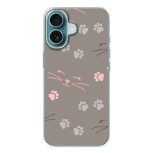 Чохол з малюнком кіт на iPhone 17 (Лапи і вуса)