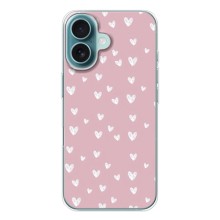 Чохол з розовим принтом для iPhone 17 (Сердечки на рожевому)