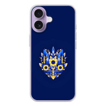 Чехол с украинским гербом на iPhone 17 – Цветочный герб
