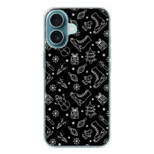 Новорічні, Святкові Чохли для iPhone 17 - 2024 год (Новорічний фон)