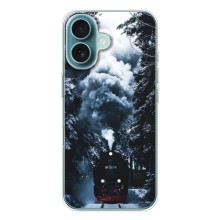 Новорічні, Святкові Чохли для iPhone 17 - 2024 год (Зимовий потяг)