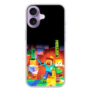 Чехлы для iPhone 17 (Персонажи Майн Крафт) – Герой Майнкрафт