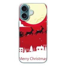 Різдвяні Чохли для iPhone 17 (VPrint) (Санта з оленями)