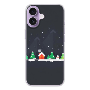 Силиконовый бампер на рождество для iPhone 17 – Город зимний