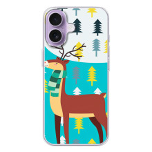 Силіконовий бампер з картинкою звірів для iPhone 17 (Олень із шарфом)