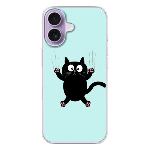 Силіконовий чохол з котиком для iPhone 17 (Падаючий кіт)