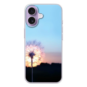 Силиконовый Чехол с одуванчиками на iPhone 17 – Закат с одуванчиком