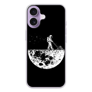 Силиконовый Чехол с принтом "Космонавты" на iPhone 17 – Космонавт
