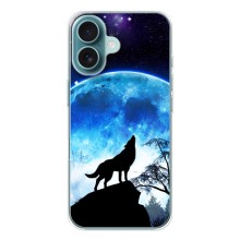 Захисні чохли для Айфон 17 (AlphaPrint) (ХІТ продаж) ВОВК (Вовк на місяць)