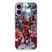 Яркий чехол для iPhone 17 с Зимними Оленятами – Олень среди подарков