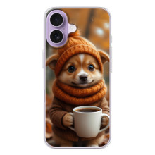Друкований чохол 'Звірята з кавою' для iPhone 17 – Песик з кавою