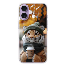 Друкований чохол 'Звірята з кавою' для iPhone 17 – Тигр з кавою