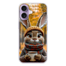 Друкований чохол 'Звірята з кавою' для iPhone 17 – Зайчик з кавою