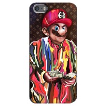 Брендновые Чехлы для iPhone 5 / 5s / SE - (PREMIUMPrint) (Mario LV)