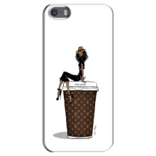 Чехлы Луи Витон для iPhone 5 / 5s / SE (AlphaPrint - LOUIS VUITTON) (кофе LOUIS VUITTON)