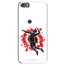 Чехлы с принтом Спортивная тематика для iPhone 5 / 5s / SE (Волейболист)