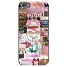 Чехол (Dior, Prada, YSL, Chanel) для iPhone 5 / 5s / SE (Бренды)
