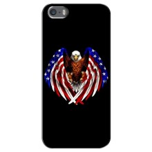 Чехол Флаг USA для iPhone 5 / 5s / SE (Крылья США)