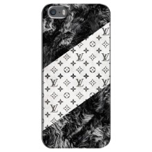 Чехол Стиль Louis Vuitton на iPhone 5 / 5s / SE (LV на белом)