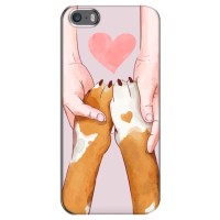 Чехол (ТПУ) Милые собачки для iPhone 5 / 5s / SE (Любовь к собакам)