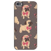 Чехол (ТПУ) Милые собачки для iPhone 5 / 5s / SE (Собачки Мопсики)