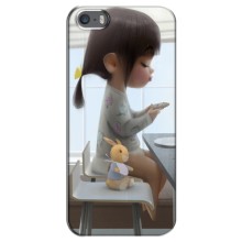 Девчачий Чехол для iPhone 5 / 5s / SE (Девочка с игрушкой)