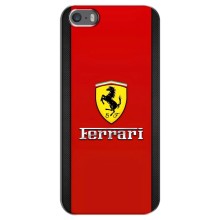 Силиконовый бампер с картинкой машины на iPhone 5 / 5s / SE (Ferrari Logo)