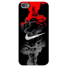 Силиконовый Чехол на iPhone 5 / 5s / SE с картинкой Nike (Nike дым)