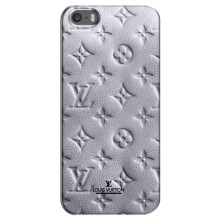 Текстурный Чехол Louis Vuitton для Айфон 5 / 5с / СЕ (Белый ЛВ)