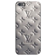 Текстурный Чехол Louis Vuitton для Айфон 5 / 5с / СЕ (Бежевый ЛВ)