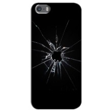 Текстурный Чехол для iPhone 5 / 5s / SE (Биток стекло)