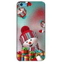 Чехлы на Новый Год iPhone 5c (Снеговик в шапке)