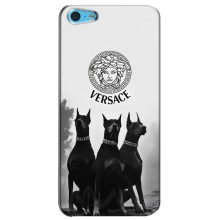 Чехлы VERSACE для Айфон 5с (PREMIUMPrint) (Доберман Версаче)