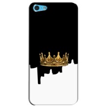 Чехол (Корона на чёрном фоне) для Айфон 5с – Золотая корона